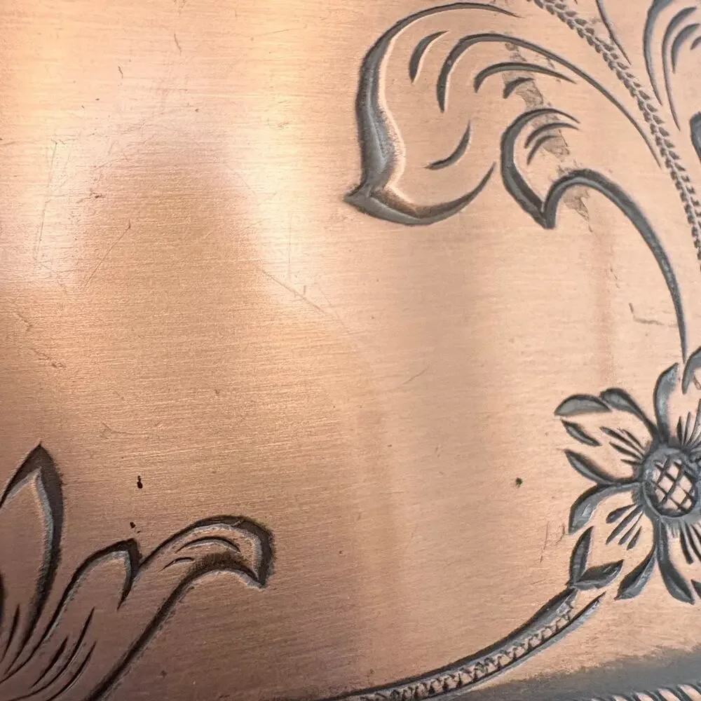 Lovely Floral Copper Finished  Belt Buckle